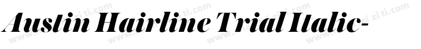 Austin Hairline Trial Italic字体转换